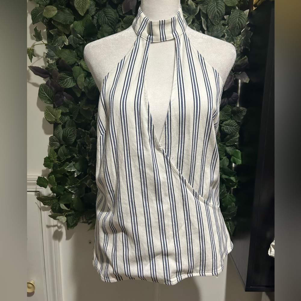 Bebe Pin stripe Halter